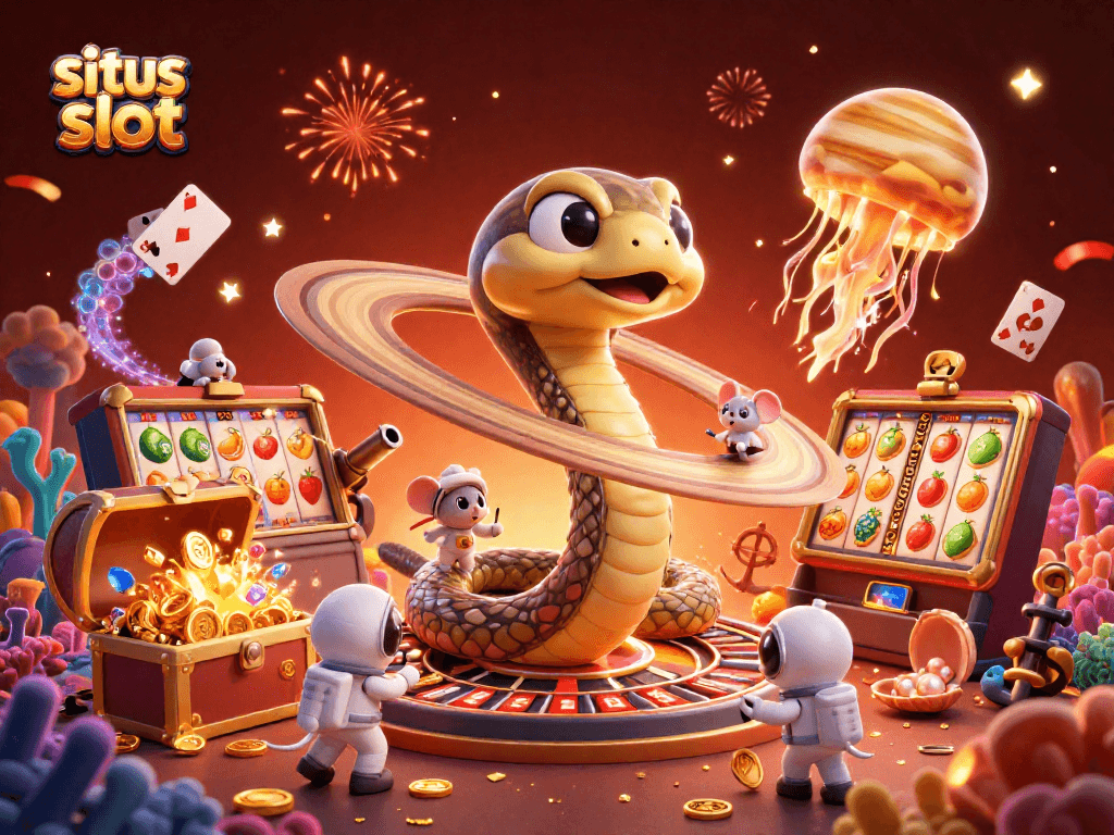 Visualisasi situs slot dengan simbol jackpot, mendukung pengalaman bermain yang seru.