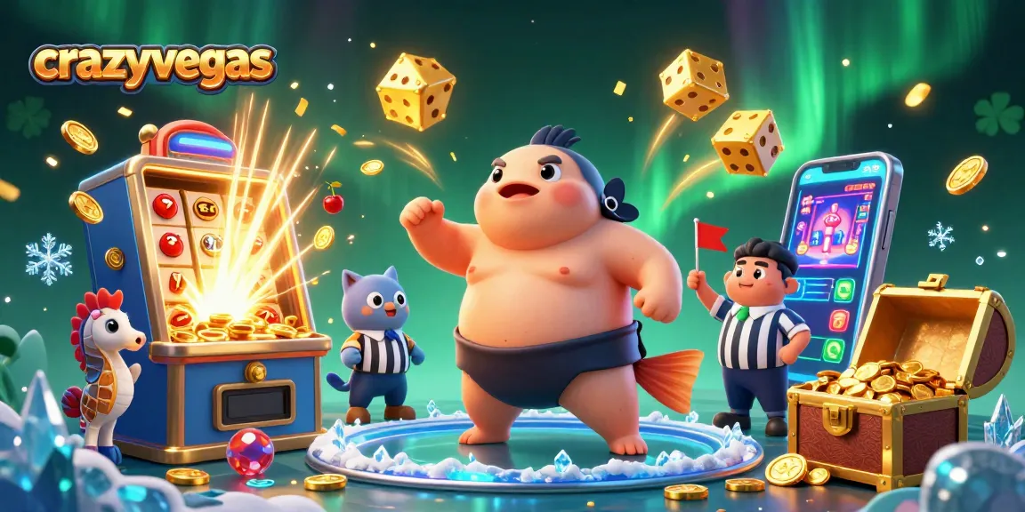 Experience thrilling jackpots with crazyvegas in this playful 3D underwater casino scene.