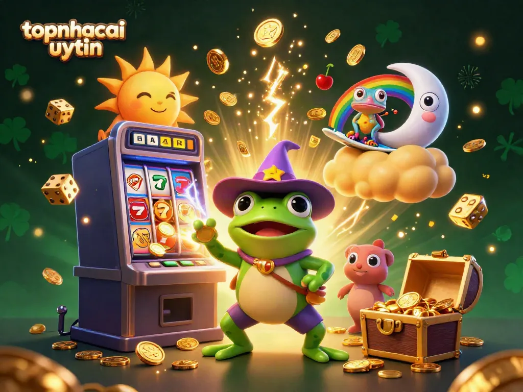 Engage with topnhacaiuytin's vibrant casino experience, featuring magical characters and jackpot excitement.