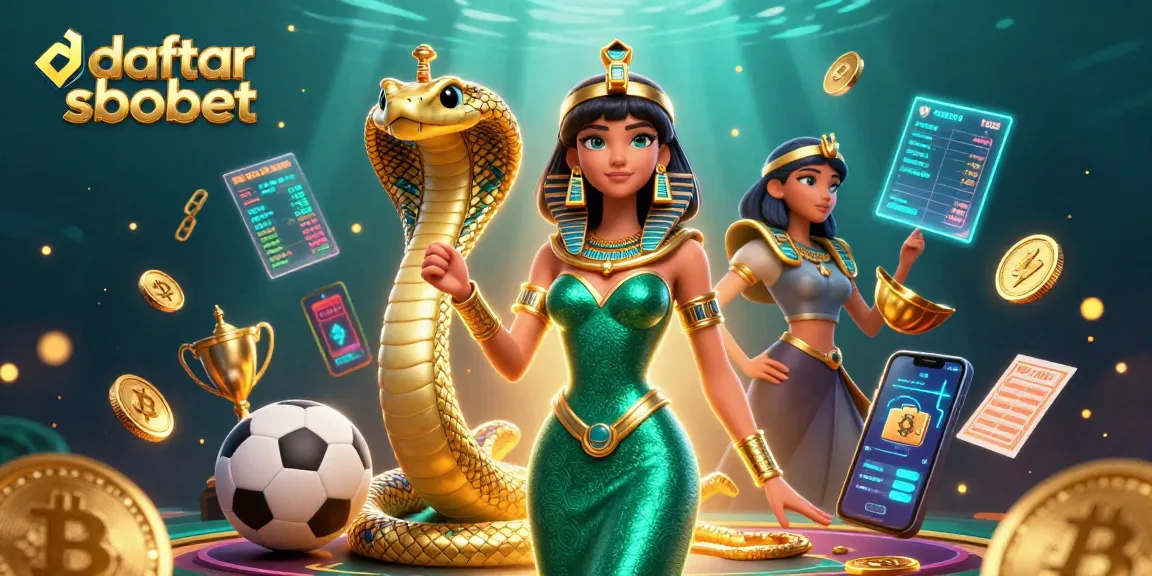 Engage in daftar sbobet with exciting sports betting elements and vibrant crypto visuals.