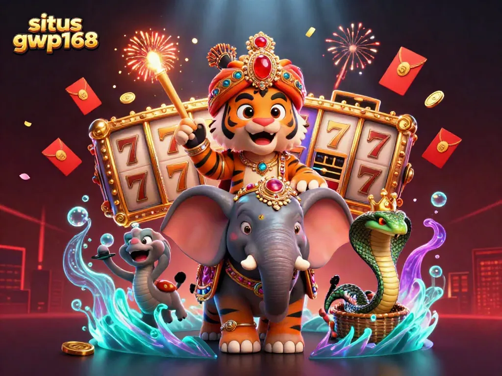 Menangkan jackpot dengan bermain di situs gwp168, bersama harimau Maharaja dan gajah berhiaskan permata.