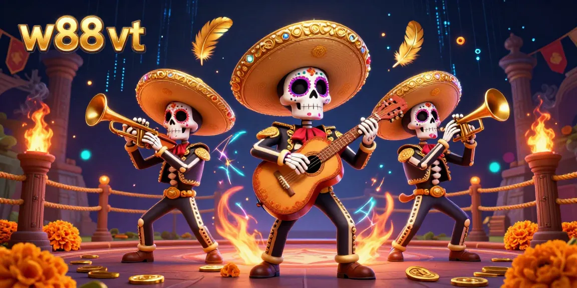 Cá cược hấp dẫn tại w88 vt với băng nhóm mariachi mang màu sắc sống động và không khí vui tươi.