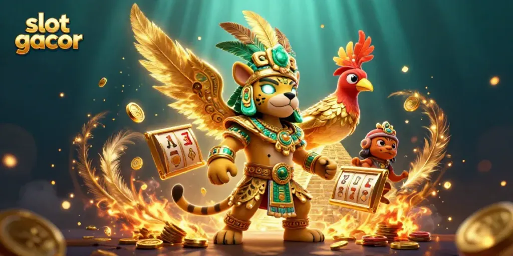 Engage with slot gacor adventures illustrated vividly in a dynamic carnival atmosphere.