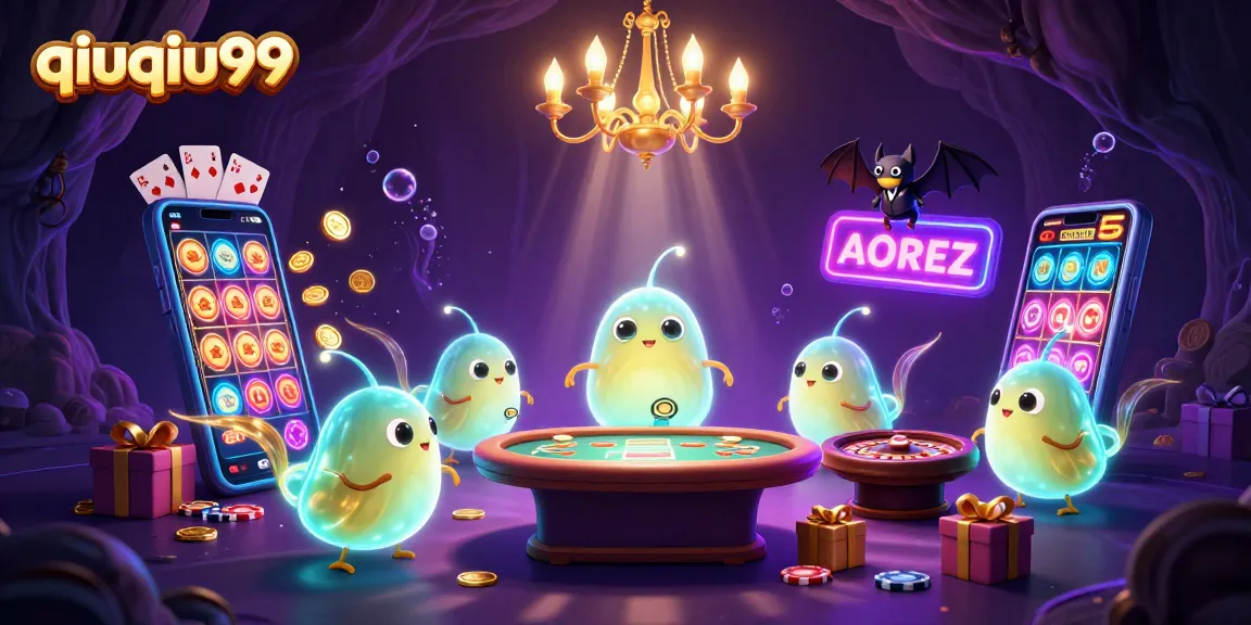 Experience exciting gameplay at qiuqiu99 with vibrant casino elements and animated characters.