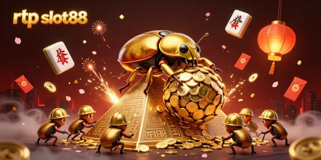 Menampilkan RTP Slot88 dengan visual menarik dalam ilustrasi kasino 3D ceria.