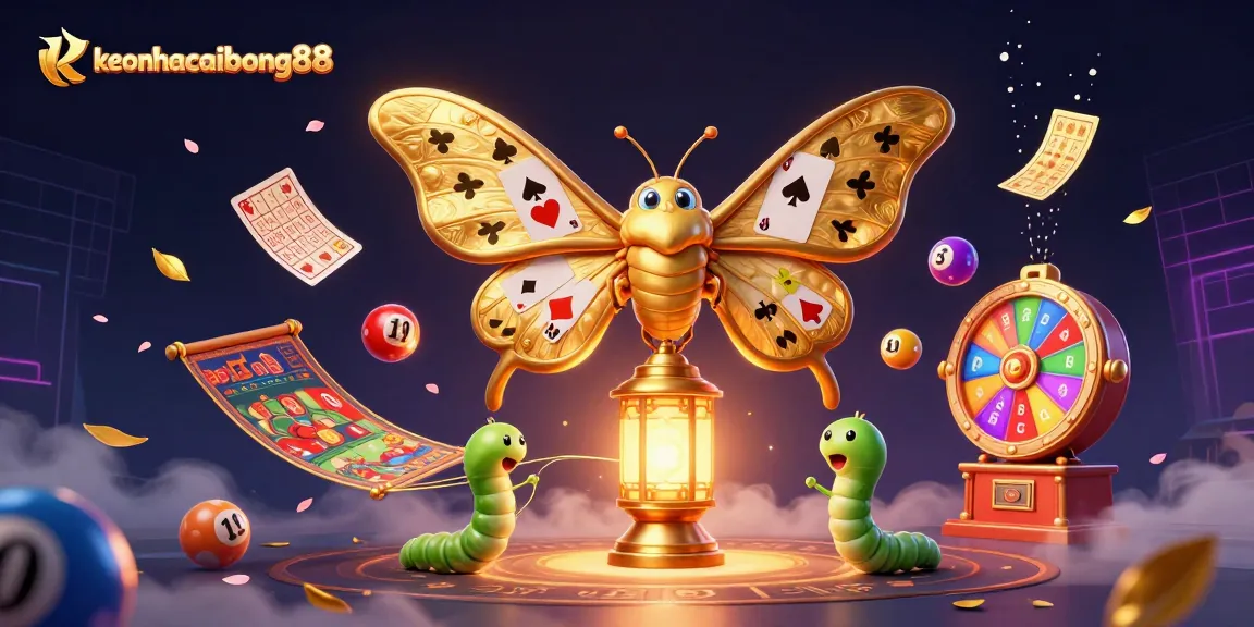 Experience excitement with keonhacaibong88 showcasing vibrant casino elements in dynamic, colorful illustration.