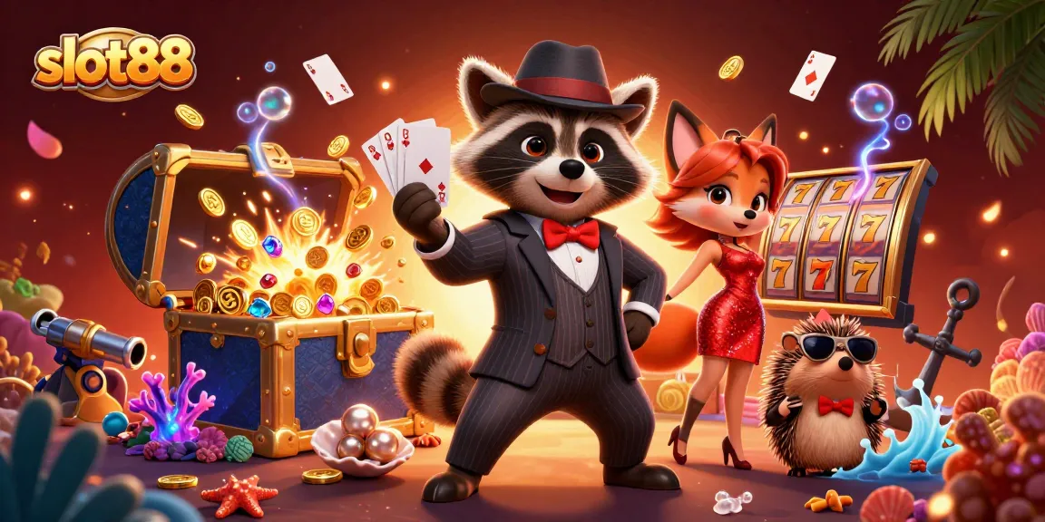 Mainkan slot88 dengan grafis menakjubkan dan karakter kartun dalam suasana kasino yang mengasyikkan.