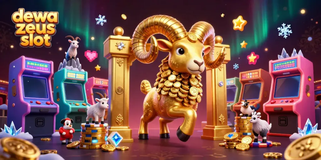 Menggoda dengan dewa zeus slot, seekor domba emas besar mengisi layar dengan gemerlap kasino.