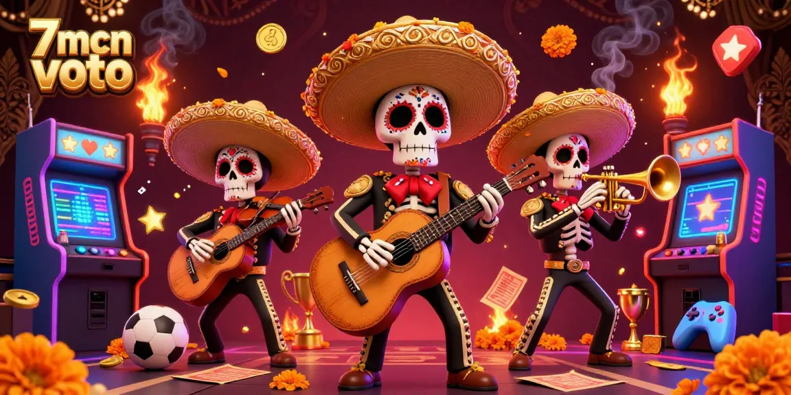 Engage in thrilling sports betting with 7mcn voto; vibrant 3D mariachi band scene.