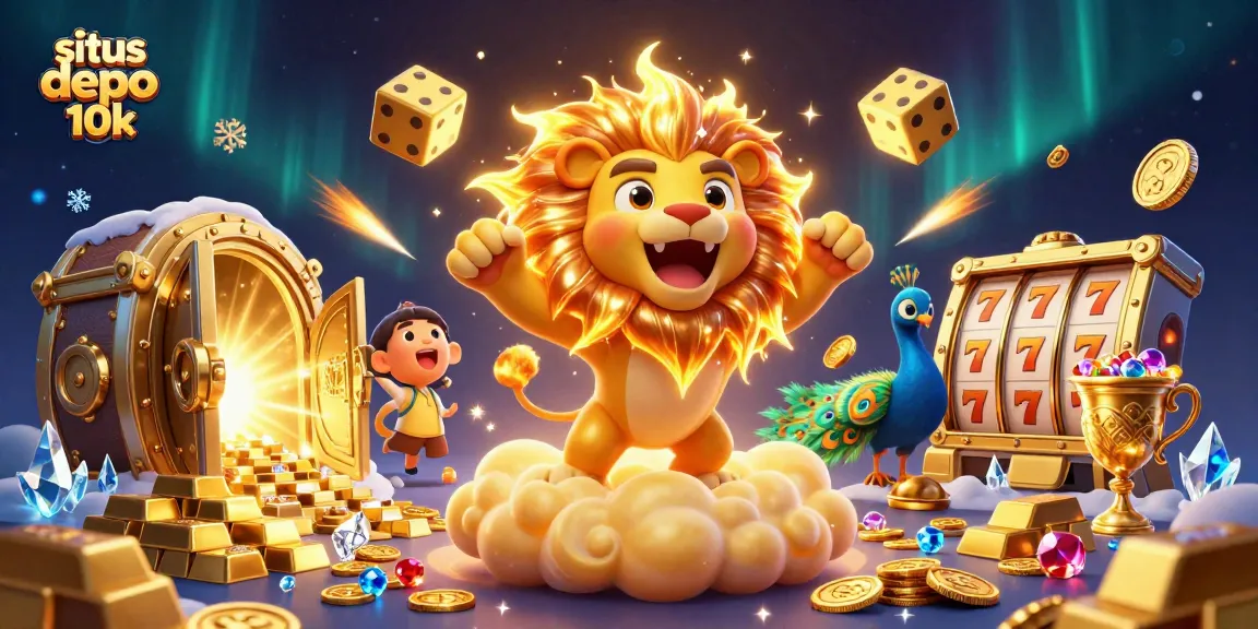 Experience excitement with situs depo 10k as characters evoke the thrilling world of slot games.
