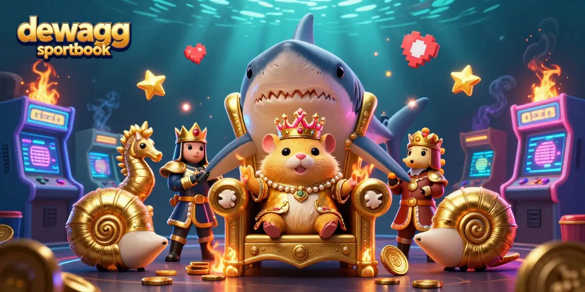 Engage in dynamic betting with dewagg sportbook, featuring a lively underwater scene and vibrant gaming elements.