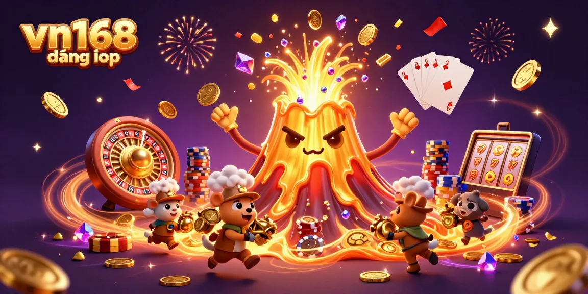 Engage with vn168 đăng nhập for thrilling gameplay amidst cascading coins and vibrant casino elements.