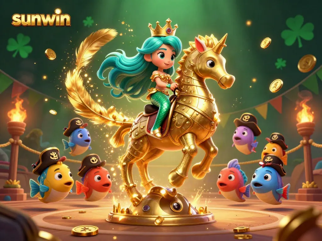 Experience thrilling gameplay at sunwin with our vibrant casino-themed digital illustration featuring exciting characters.
