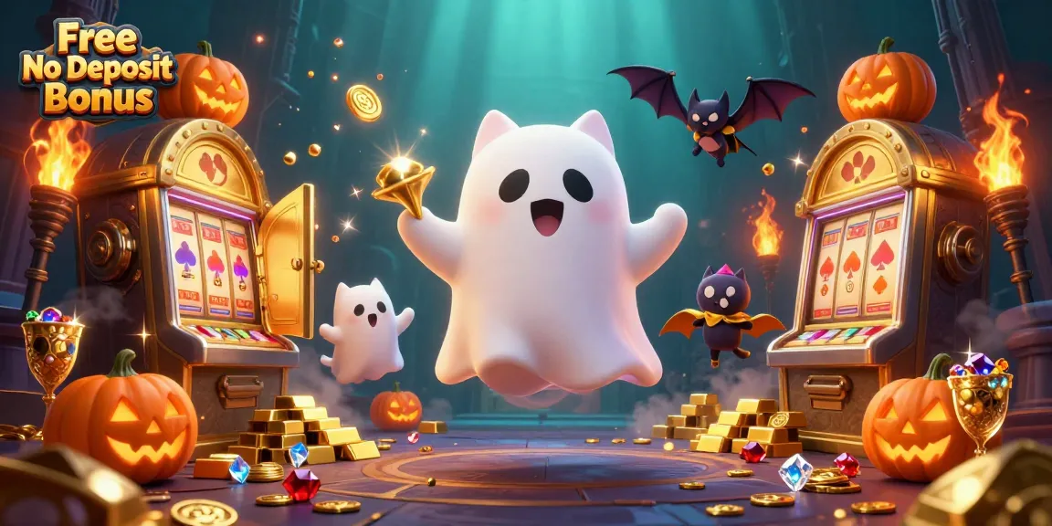 Engage with the Free No Deposit Bonus in a vibrant ghostly casino adventure.