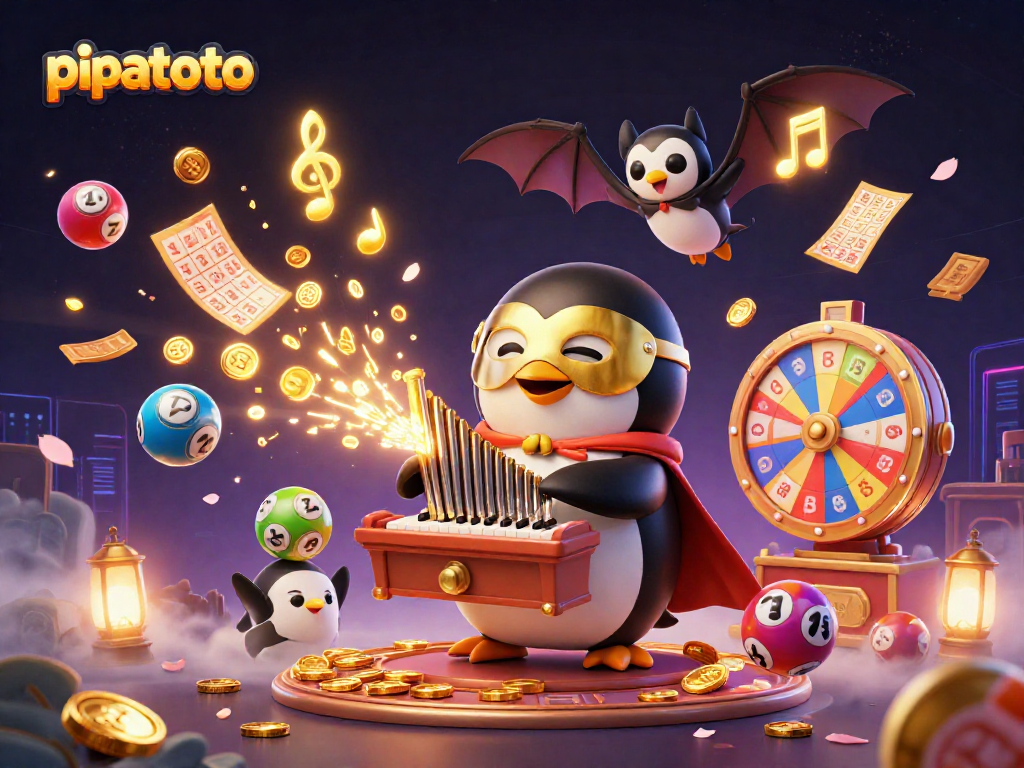 Pipatoto's vibrant scene captures the thrill of winning with colorful balls and golden coins flying.