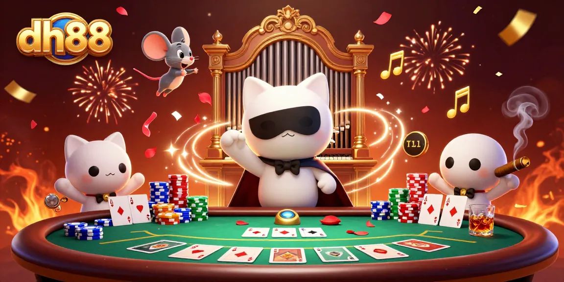 Experience the joy of gambling at dh88 with vibrant 3D illustrations of thrilling casino games.