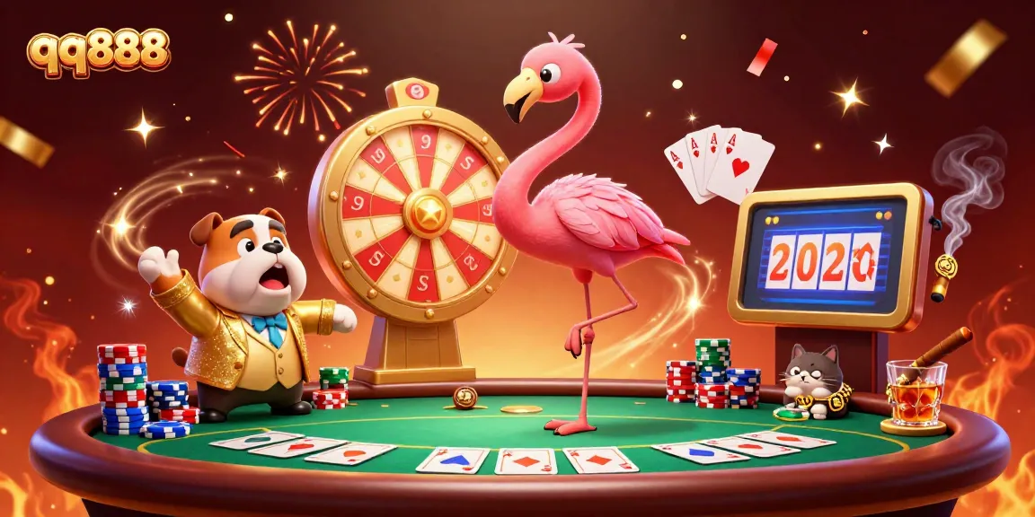 Experience the excitement of qq888 with vibrant scenes of gaming action and dynamic prize reveals.