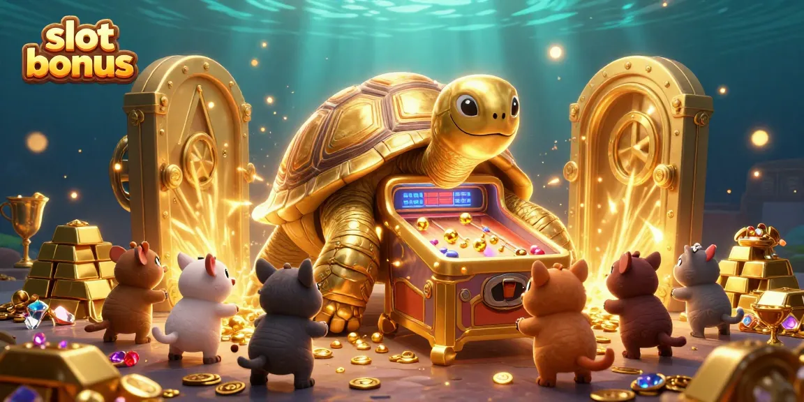 Engage with the exciting slot bonus opportunities in a vibrant, animated casino scene.