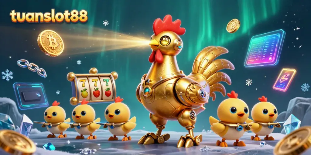 Slot online tuanslot88 yang menggabungkan karakter robot dalam ilustrasi 3D yang menakjubkan.