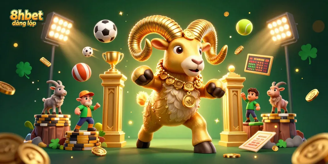 Experience thrilling action with 8xbet đăng nhập as a golden ram charges through a vibrant casino scene