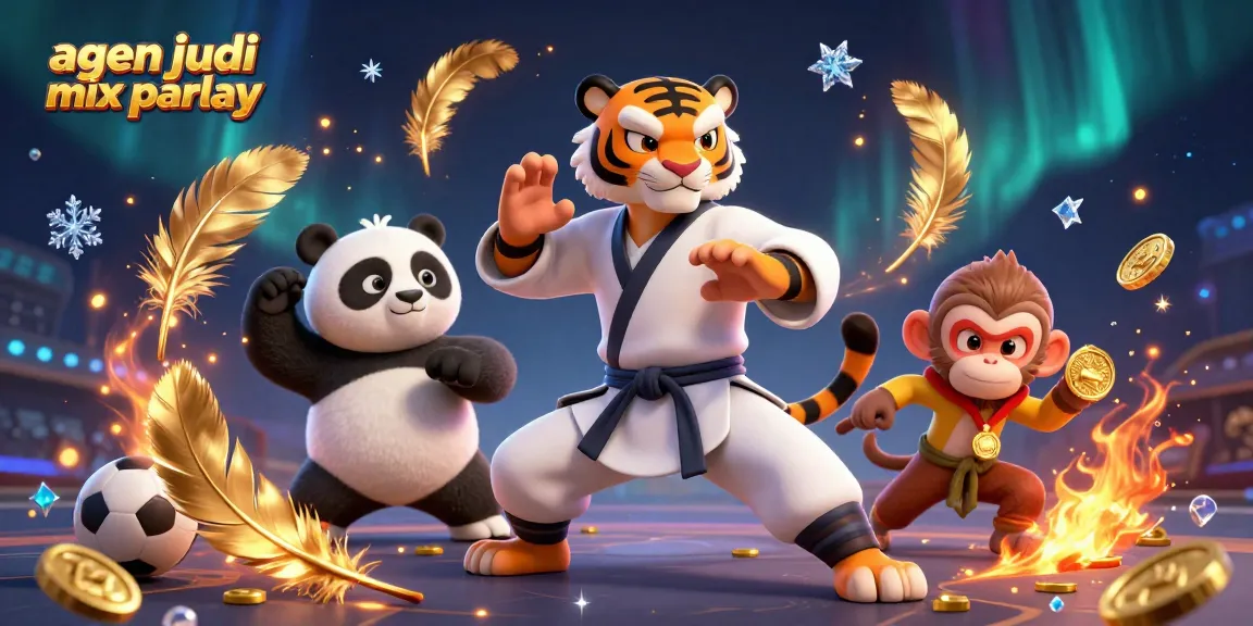 Experience thrilling agen judi mix parlay action in an engaging cartoon scene with vibrant characters and dynamic elements.