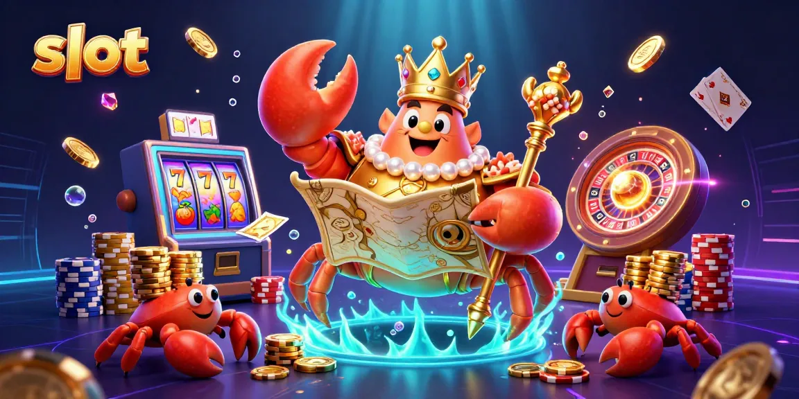 Slot yang menarik dengan karakter unik dan elemen kasino menarik di sekitar.