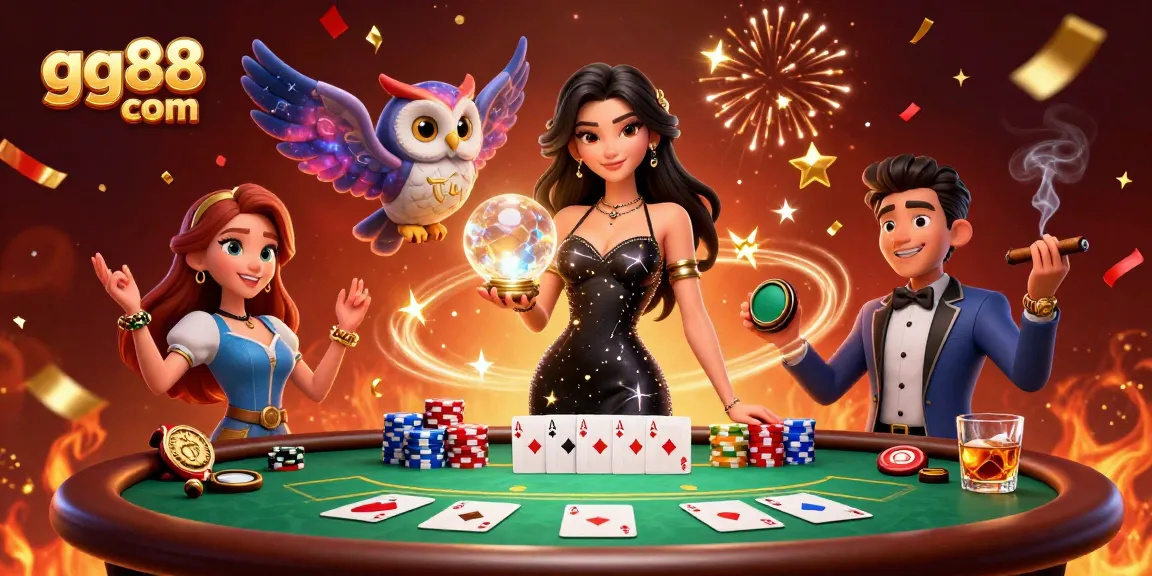 Experience the thrill of gaming with gg88 com's luxurious casino ambiance and vibrant characters.