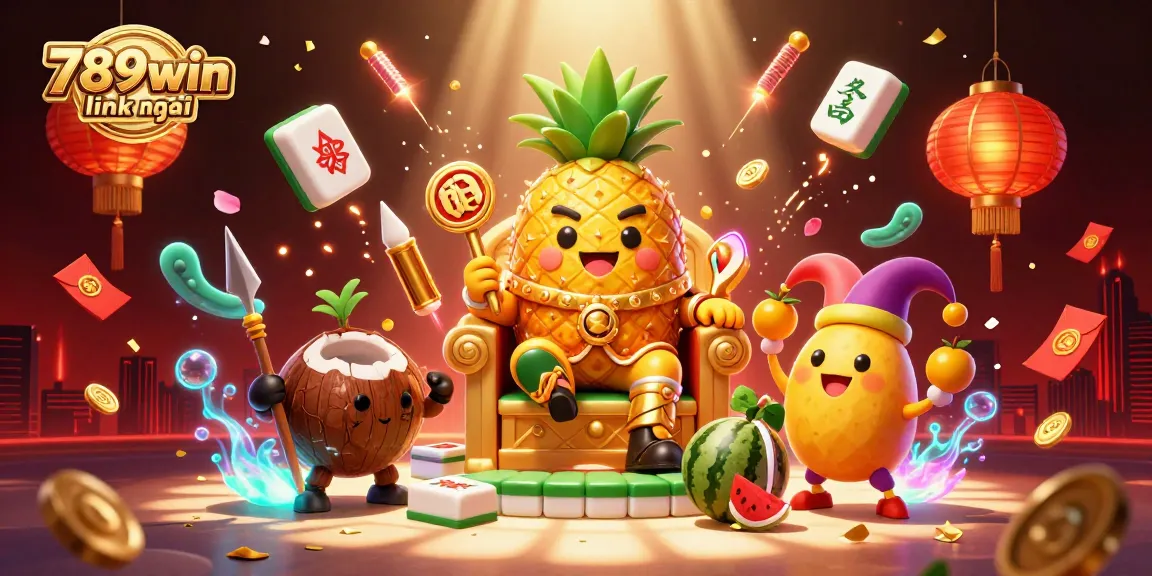 Experience the thrill of gaming with 789win link mới as the golden pineapple king reigns over a vibrant casino scene.