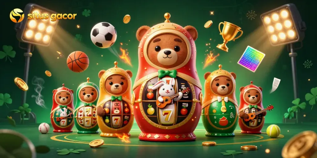 Menangkan jackpot di situs gacor dengan simbol slot yang menggoda dan suasana kasino yang ceria.