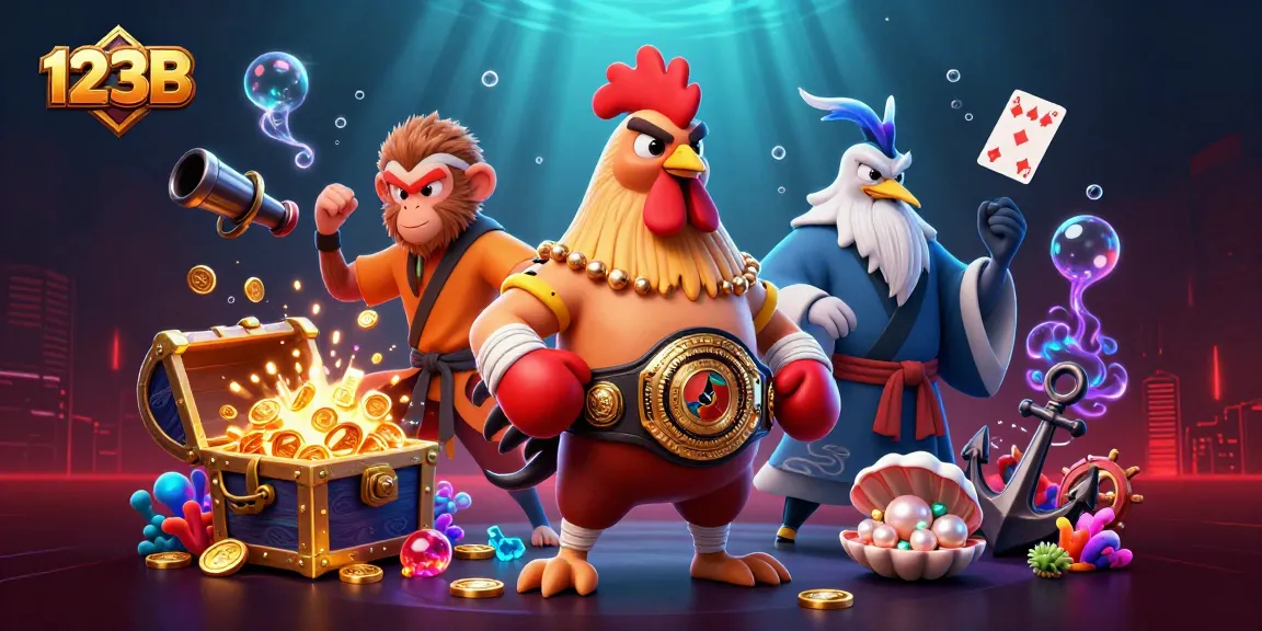 Engage with thrilling 123B casino gaming through a vibrant 3D illustration showcasing exciting characters.