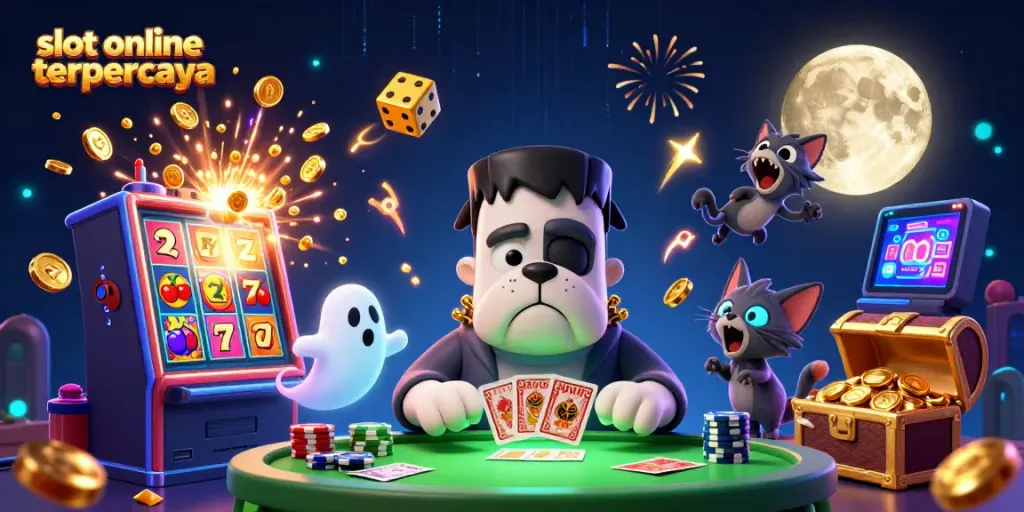 Slot online tepercaya menampilkan jackpot yang memukau dengan karakter lucu dalam ilustrasi 3D interaktif.
