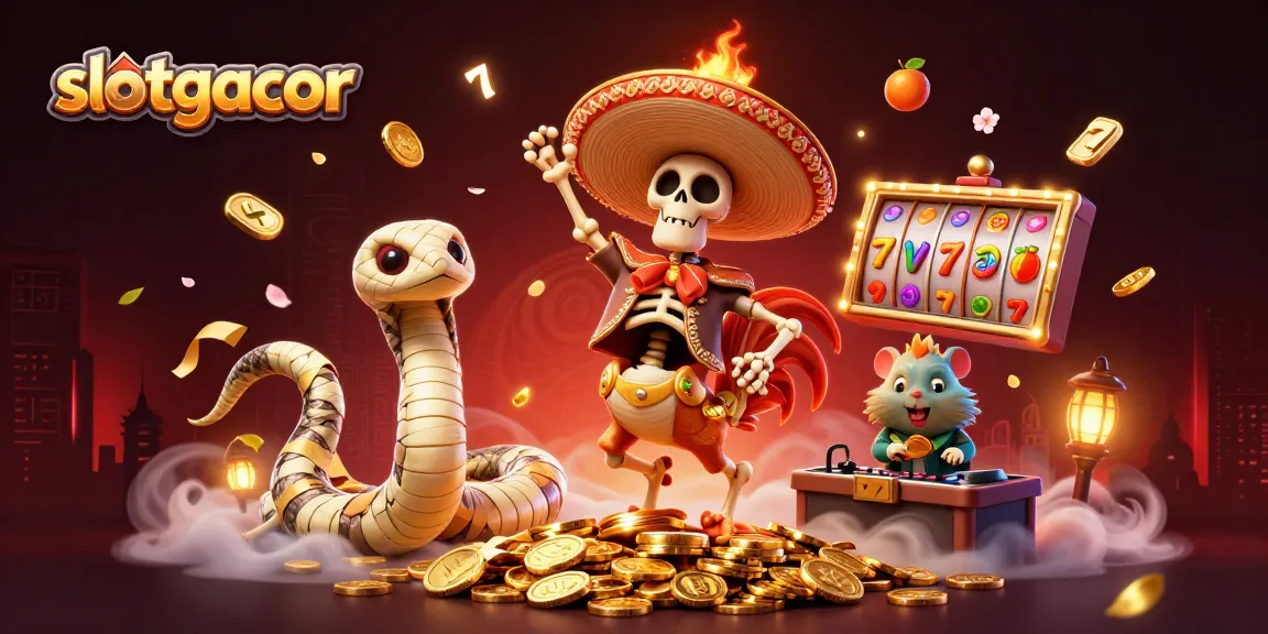 Engage in the vibrant action of slotgacor featuring a colorful jackpot scene with animated characters.