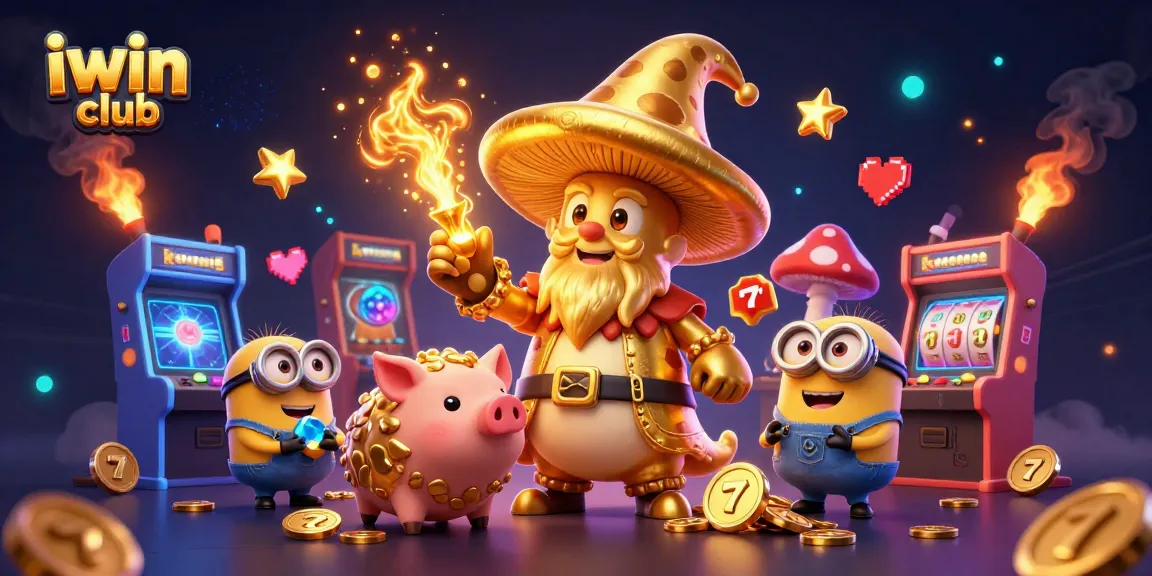 Experience the magical realms of iwin club’s casino adventure with vibrant game elements and whimsical characters.