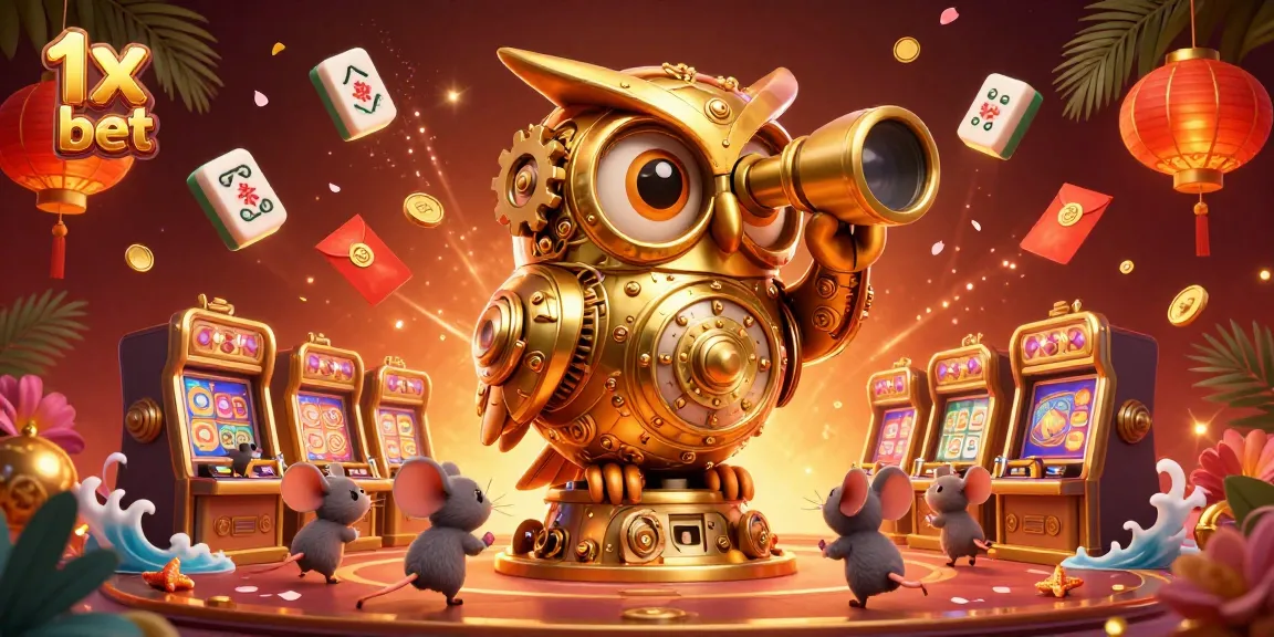 Experience thrilling gaming with 1x bet in a vibrant casino scene, showcasing classic and modern game elements.