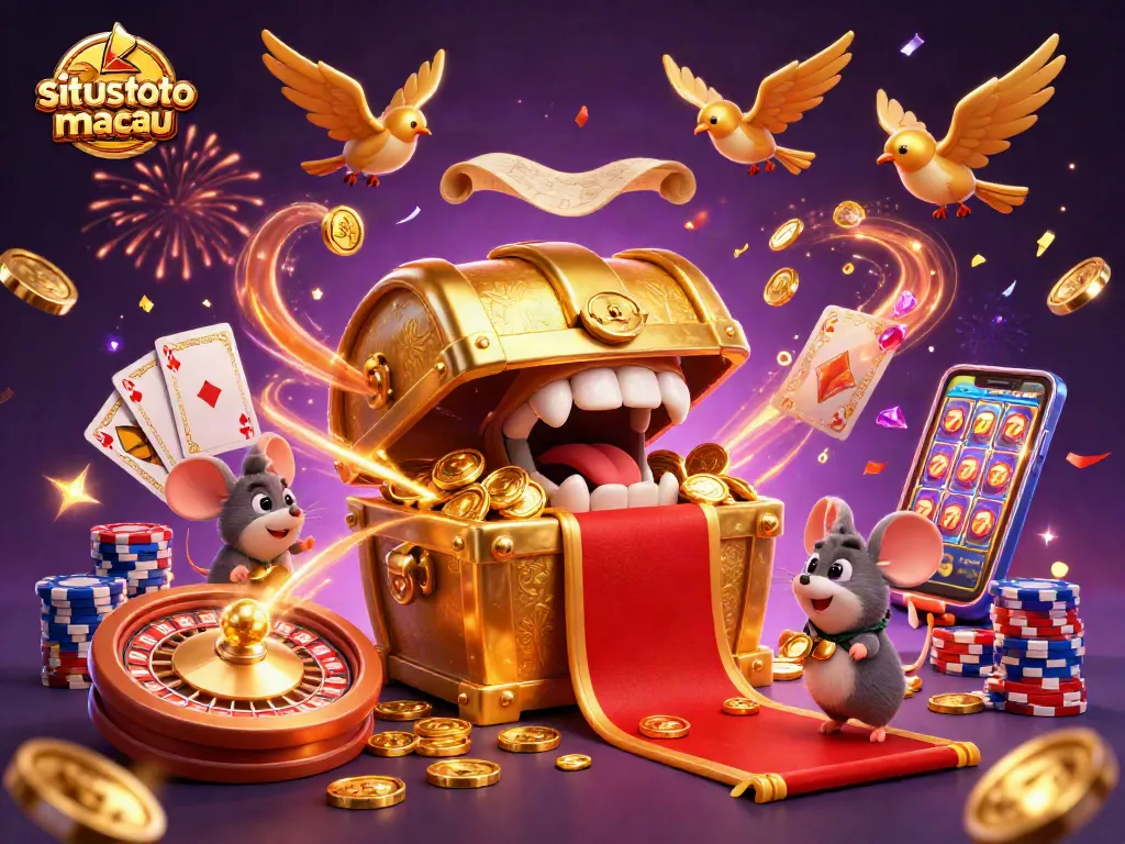 Menangkan hadiah di situs toto macau dengan gambar ilustrasi kasino 3D