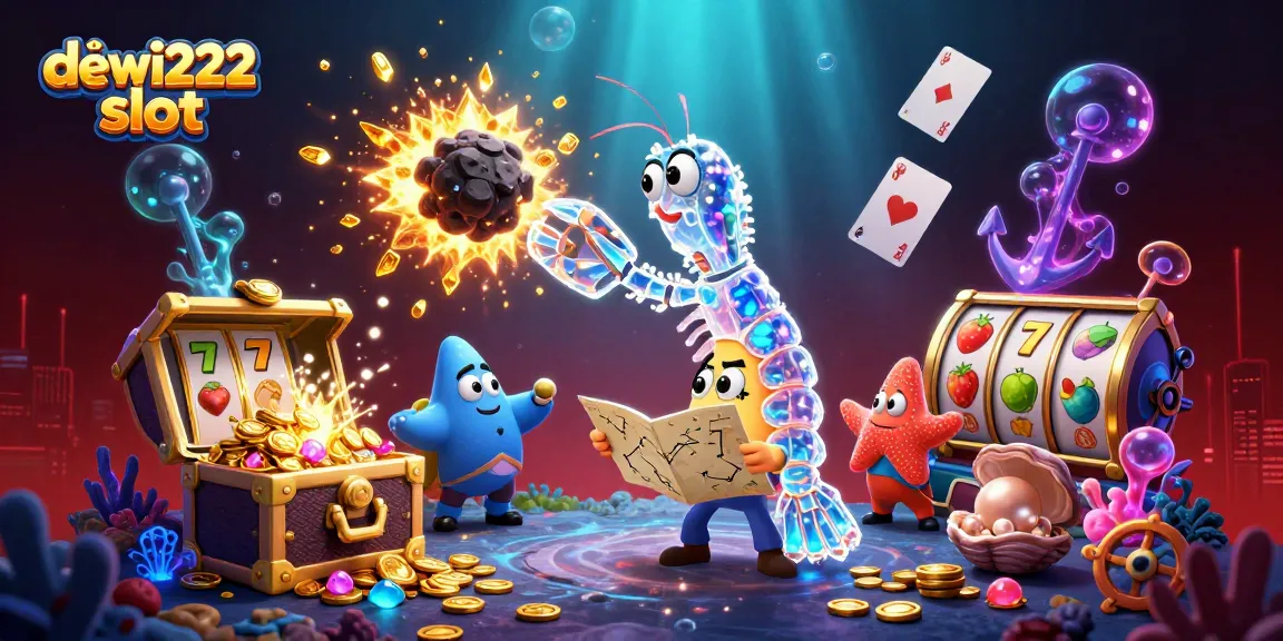 Experience the dewi222 slot with a vibrant scene of winning gems and jackpot excitement