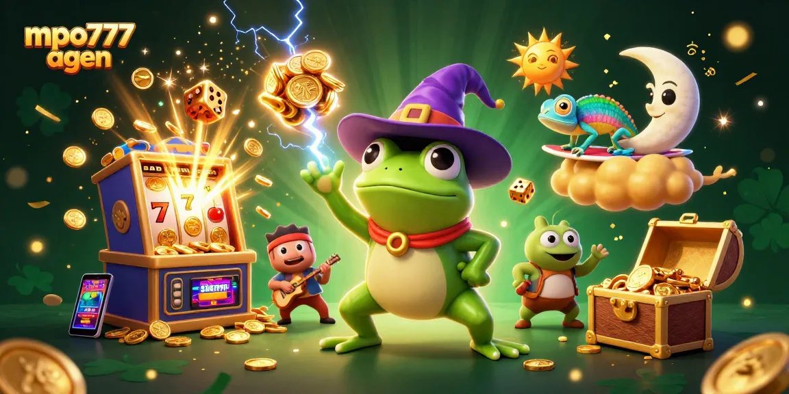 Experience the excitement of mpo777 agen with a vibrant scene featuring a storm of golden coins from slot jackpots.