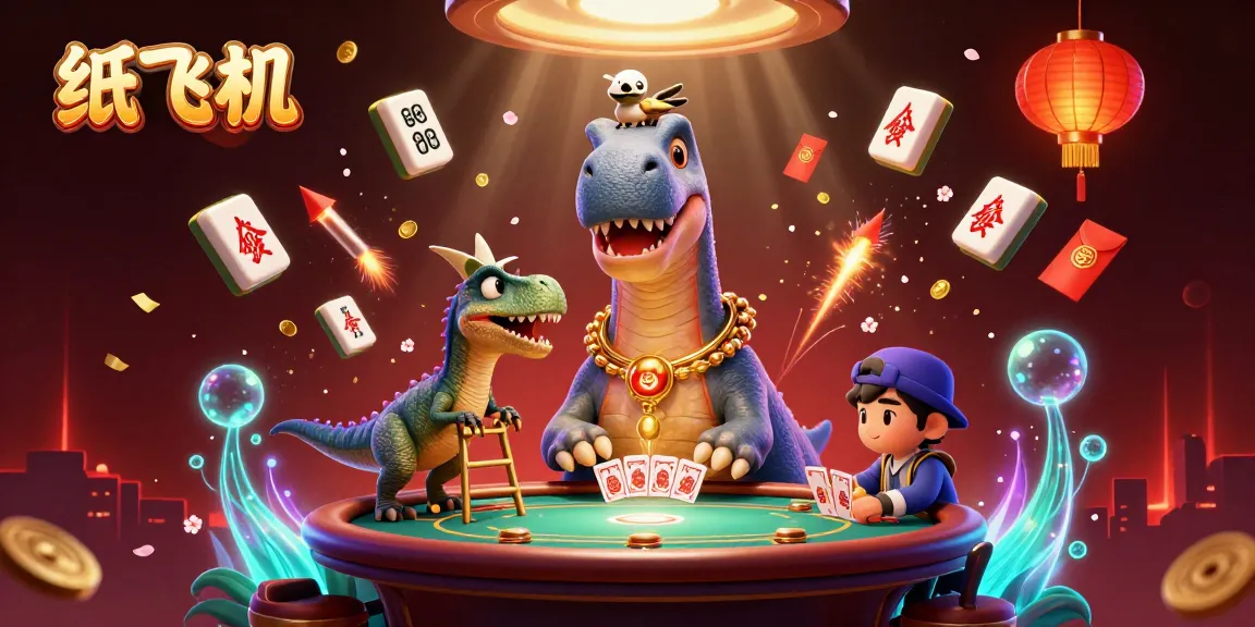 Join 纸飞机 players with exciting card dealing from a clever raptor amidst a vibrant casino scene.
