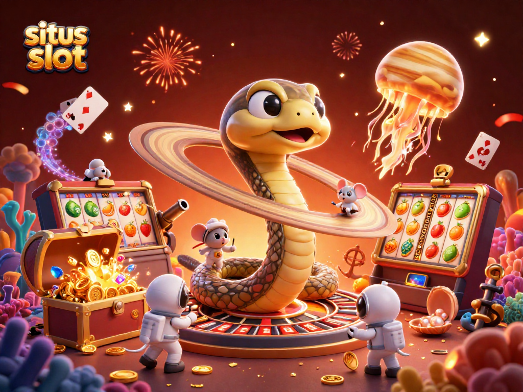 Visualisasi situs slot dengan simbol jackpot, mendukung pengalaman bermain yang seru.