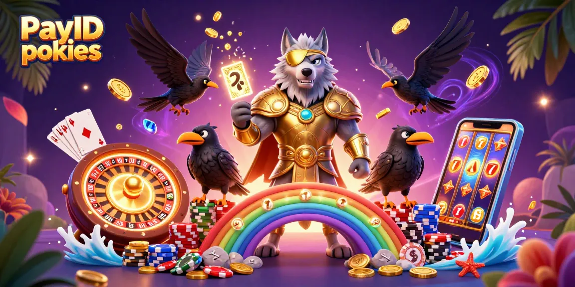 Experience thrilling PayID pokies with Odin and his ravens in an ultra-detailed casino scene.