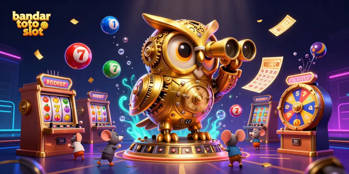 Experience thrilling action with bandar toto slot as a golden owl surveys the casino floor full of excitement.