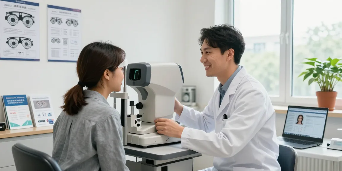 Engaging consultation at SNU Eye Clinic, featuring personalized eye care in a modern setting.