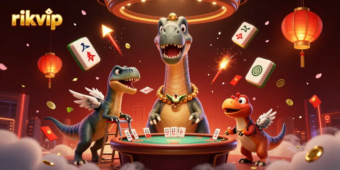 Experience vibrant gameplay at rikvip with dynamic casino characters and festive elements.