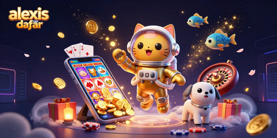 Experience thrilling games at alexis 500 daftar, where colorful slot reels and poker chips create excitement.