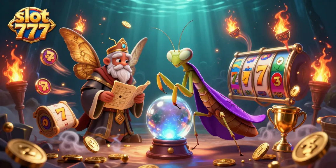 Experience thrilling spins with slot 777 as vibrant elements surround mystical characters.