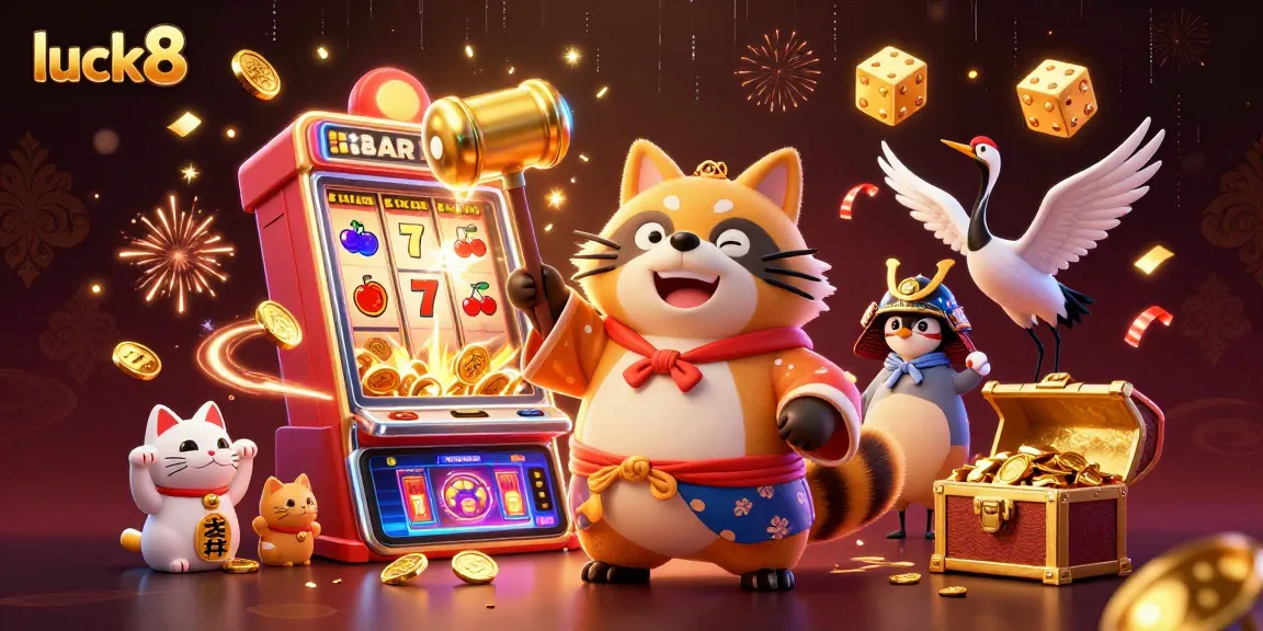 Spin to win with luck8 at lively slot machines and charming fortune cats.