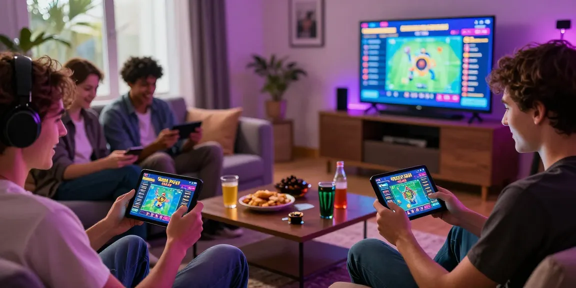 Engaging gaming scene promoting Click to app download for Teen Patti Gold, showcasing friends playing together in a lively setting.