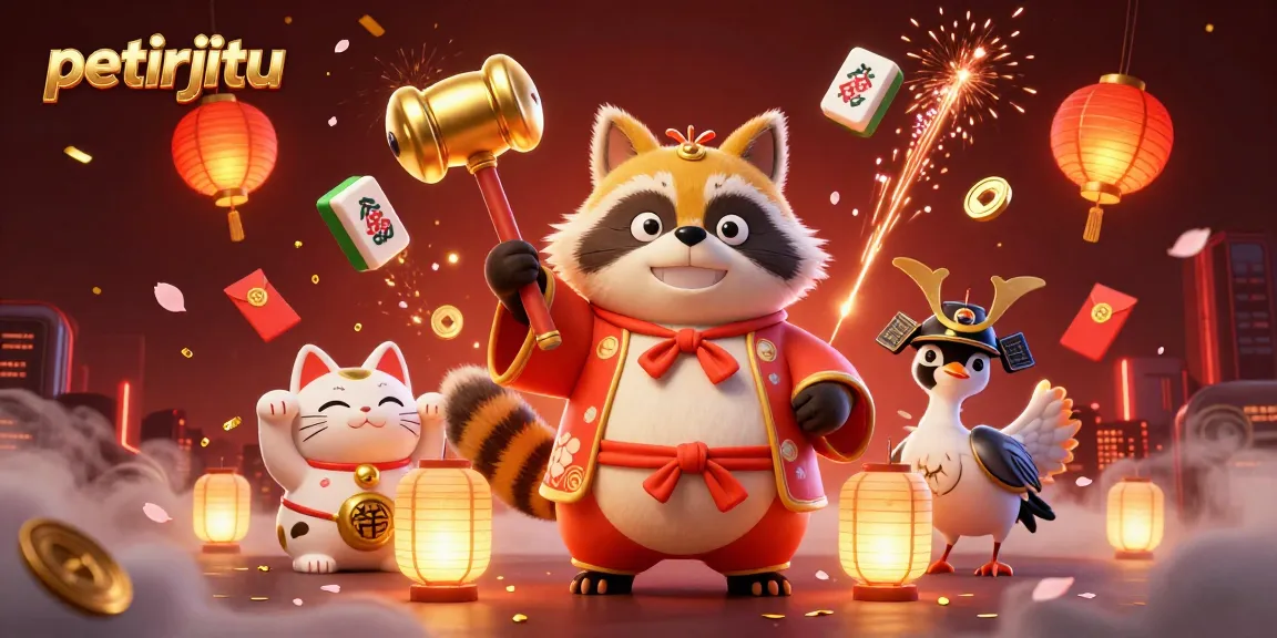 Petirjitu memberikan pengalaman menarik dengan tanuki, kucing keberuntungan, dan elemen permainan menawan lainnya.